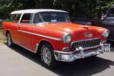 Front Overriders and Wire Wheels on 1955 Chevy Bel Air Nomad Wagon